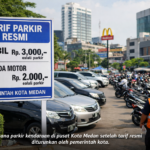 Tarif parkir Medan turun di pusat kota dengan papan tarif resmi terbaru