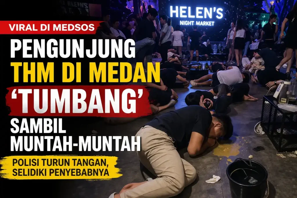 Pengunjung Helen Night Market Medan tumbang dan muntah viral